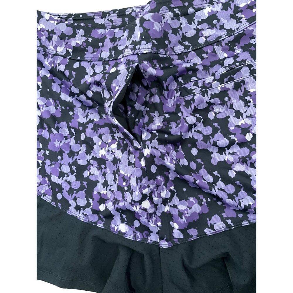 PGA Tour Womens XS Purple & Black Floral Patterned Skort - Picture 4 of 9